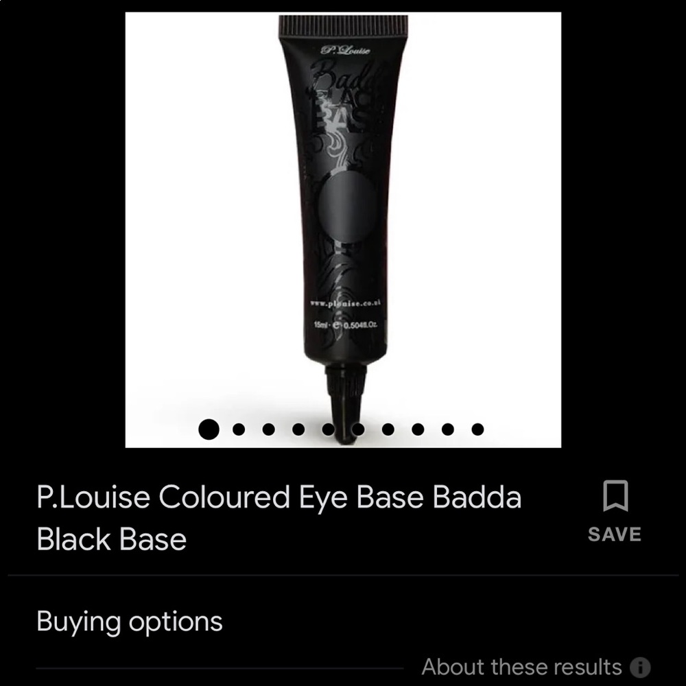I’m looking for this black eye base, let me no if you got it please 🖤
